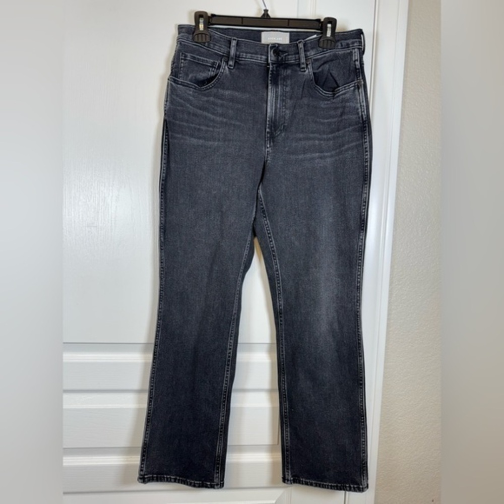 Everlane The Cheeky Bootcut Jean Black Denim Washed Size 30R EUC #2715